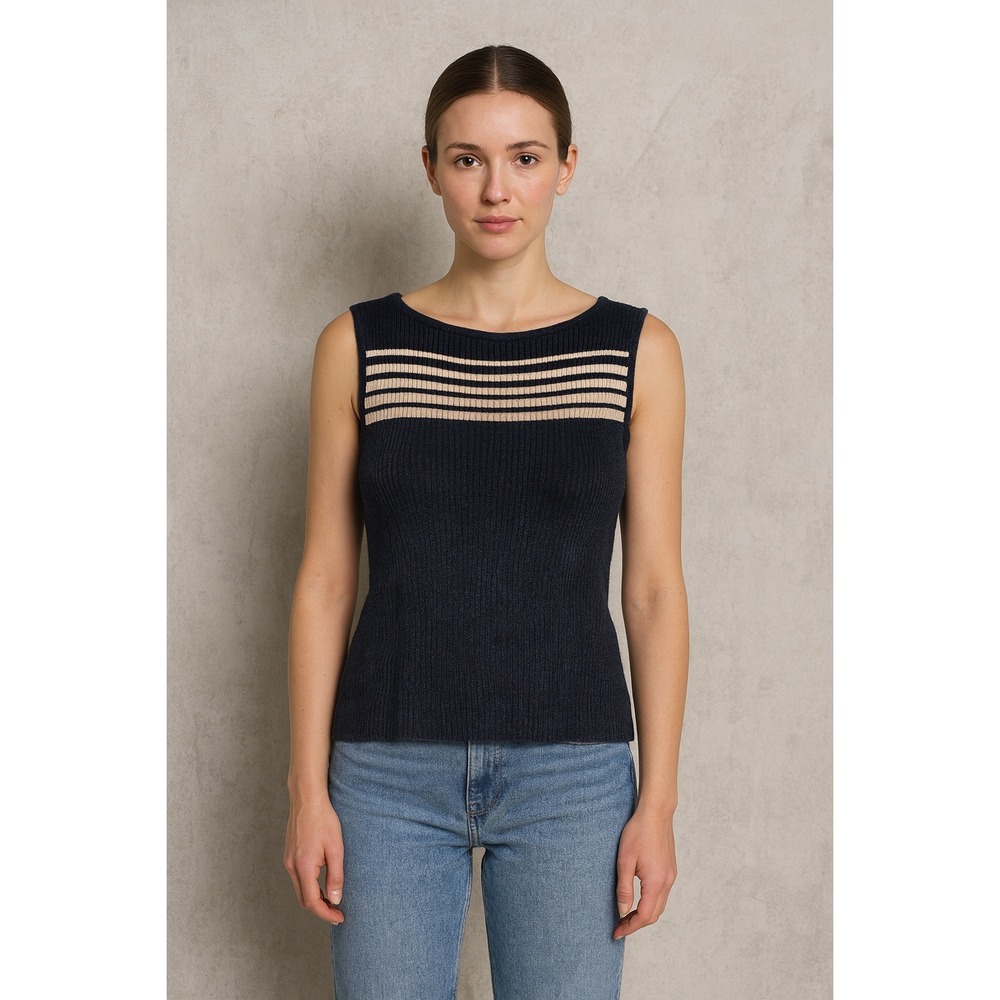 St John Sport Marie Gray Womens Gray Sleeveless‎ Sweater Small